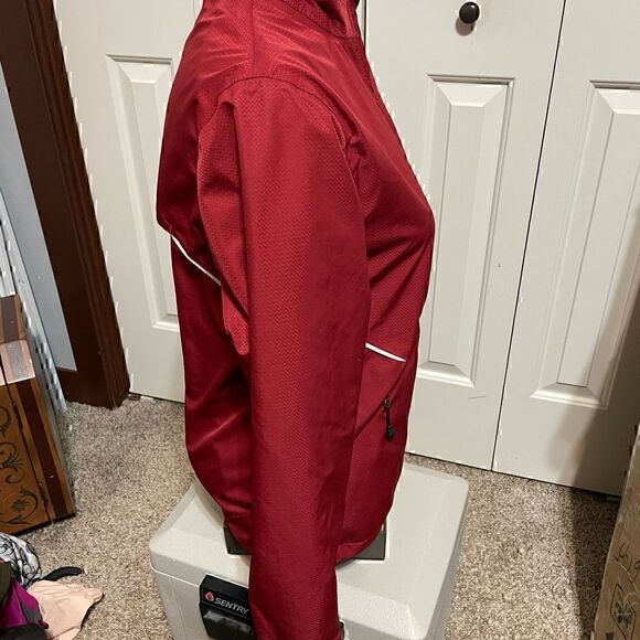 ASICS Womens Small Red Full ZIP Light Jacket - Picture 4 of 5